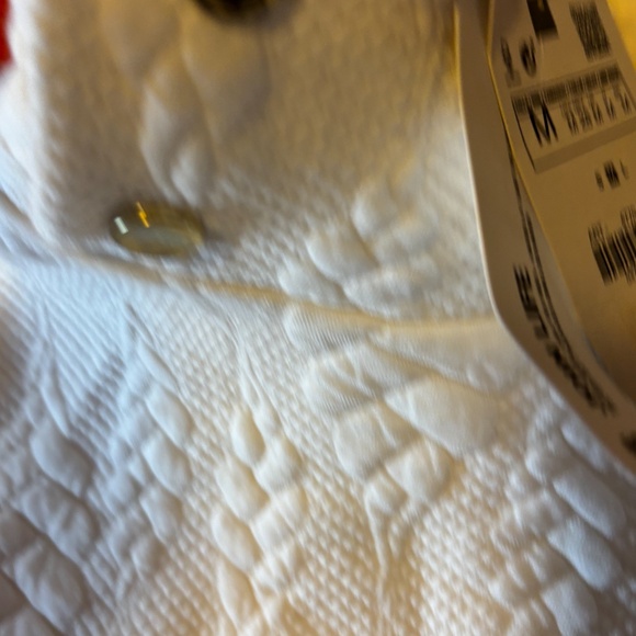 Zara off white quilted long sleeve high neck short dress NWT - Picture 10 of 15